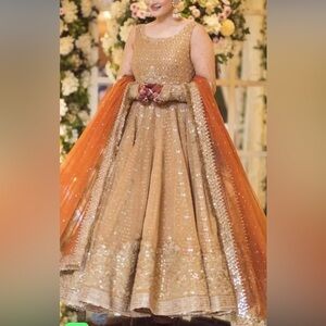 Orange - maxi wedding outfit